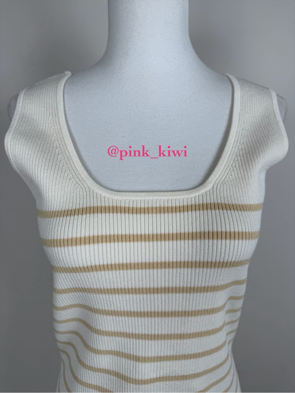 Rag & Bone Millie Mixed Media Ivory Striped Tank Dress - Picture 4 of 14
